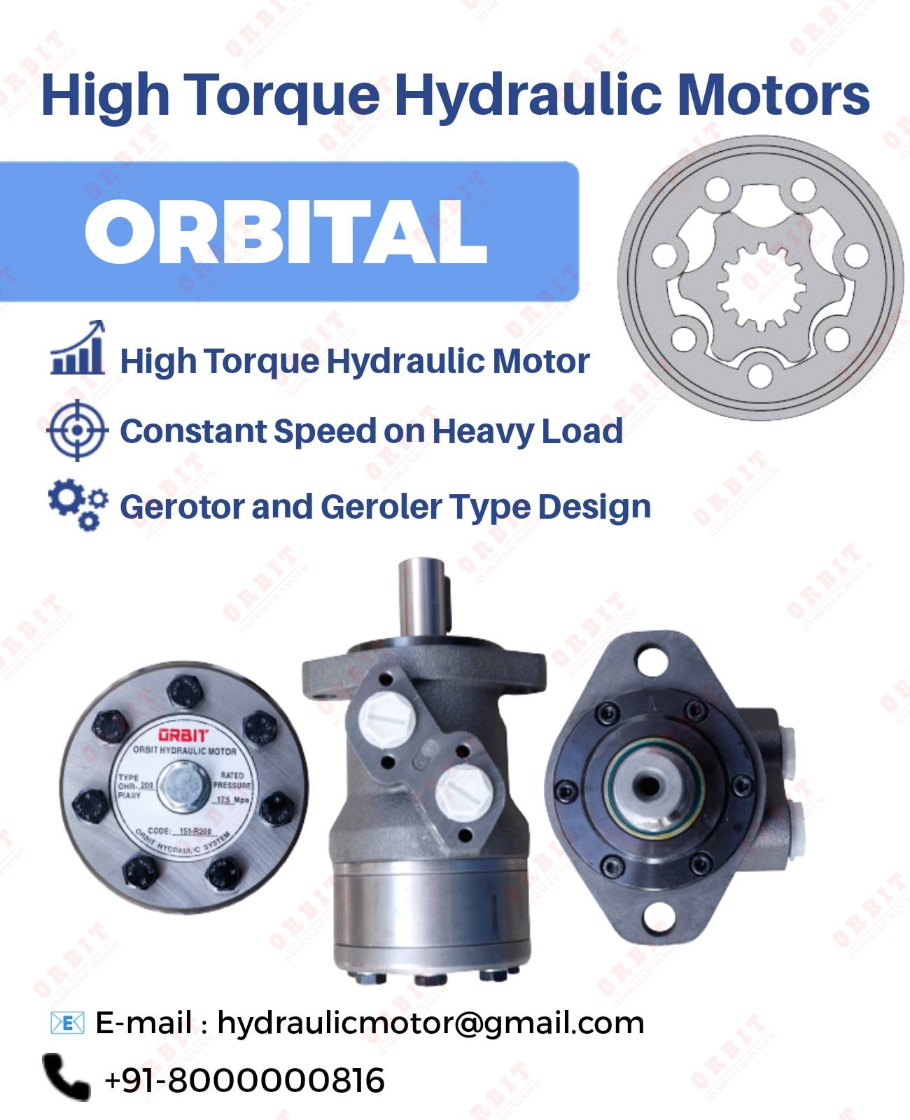 OMH-400 151H1036 White Hydraulic Motor In Ahmedabad Mumbai Pune Chennai Bangalore Hyderabad Delhi Kolkata Vasai Thane Coimbatore India